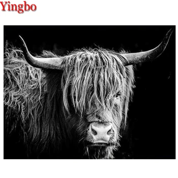 

DIY Diamond mosaic Highland cow Cross Stitch Kits 5D Square/Round Full Drill diamond painting Embroidery Highland cattle decor