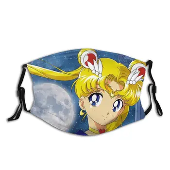 

Tsukino Usagi Adult Reusable Face Mask Sailor Moon Anti Haze Dustproof Mask With Filters Protection Mask Respirator Muffle