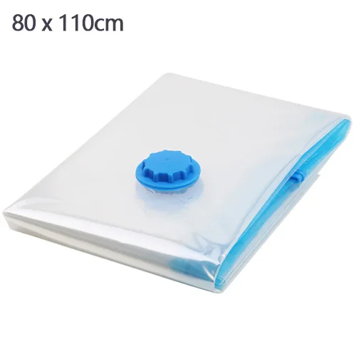 80 x 110cm Vacuum Bag for Clothes Storage Bag With Valve Transparent Border Folding Compressed Organizer Travel Space Saving Seal Packet - Цвет: 80 x 110cm