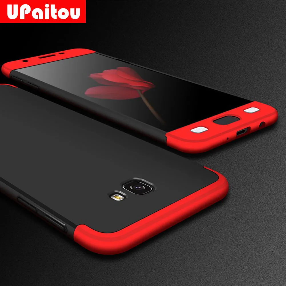 UPaitou 360 Degree Case For Samsung Galaxy J7 Prime G610F 3 in1 PC Cover J8 J6 J4 Plus J2 J3 J5 Pro 2018 |