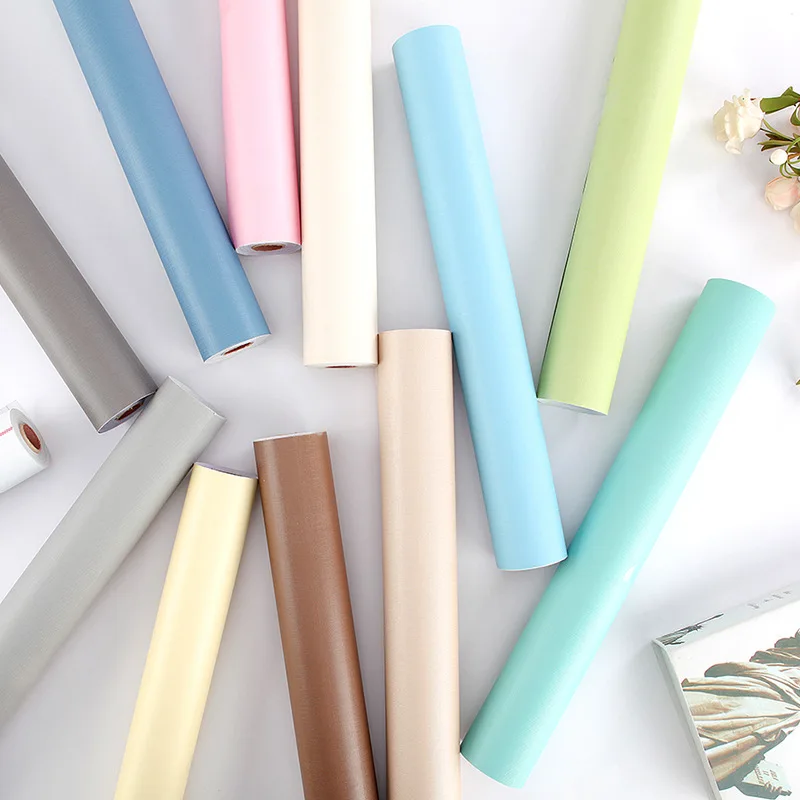 Самоклеящиеся однотонные обои однотонные, для спальни, гостиной, ПВХ, самоклеющиеся обои, толстые, водонепроницаемые обои