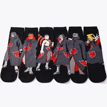 

Cartoon Anime NARUTO Akatsuki Man Socks Adult Pein Konan Uchiha Itachi Orochimaru Sasori Deidara Hidan Red Snug Warm Funny Sock