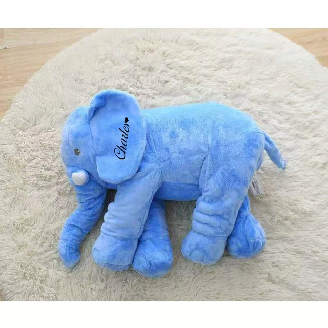 Personalise Name New Children Plush Toys Stuffed Animal Soft Gray Elephant Pillow Baby Sleep Toys Plush Toys 5 colors 60cm 80cm