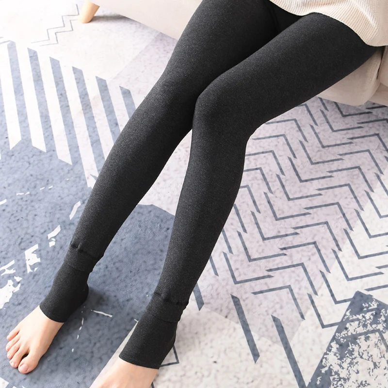 Темно-серый 500g Thick Fleece Tights Winter Pantyhose Women Stockings Warm Pants High Waist Push Up Sexy Clothes Black Big Sizes - Цвет: Темно-серый