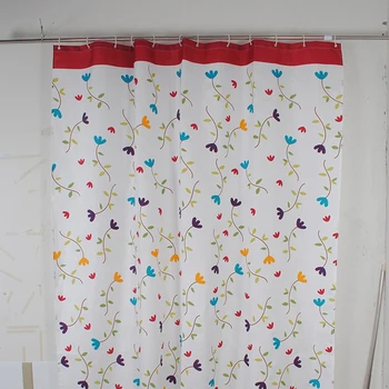 

Copper Buckle Sub-spinning Thicken Polyester Shower Curtains American Waterproof Mildew Orchid Flower Shower Curtains Home Decor