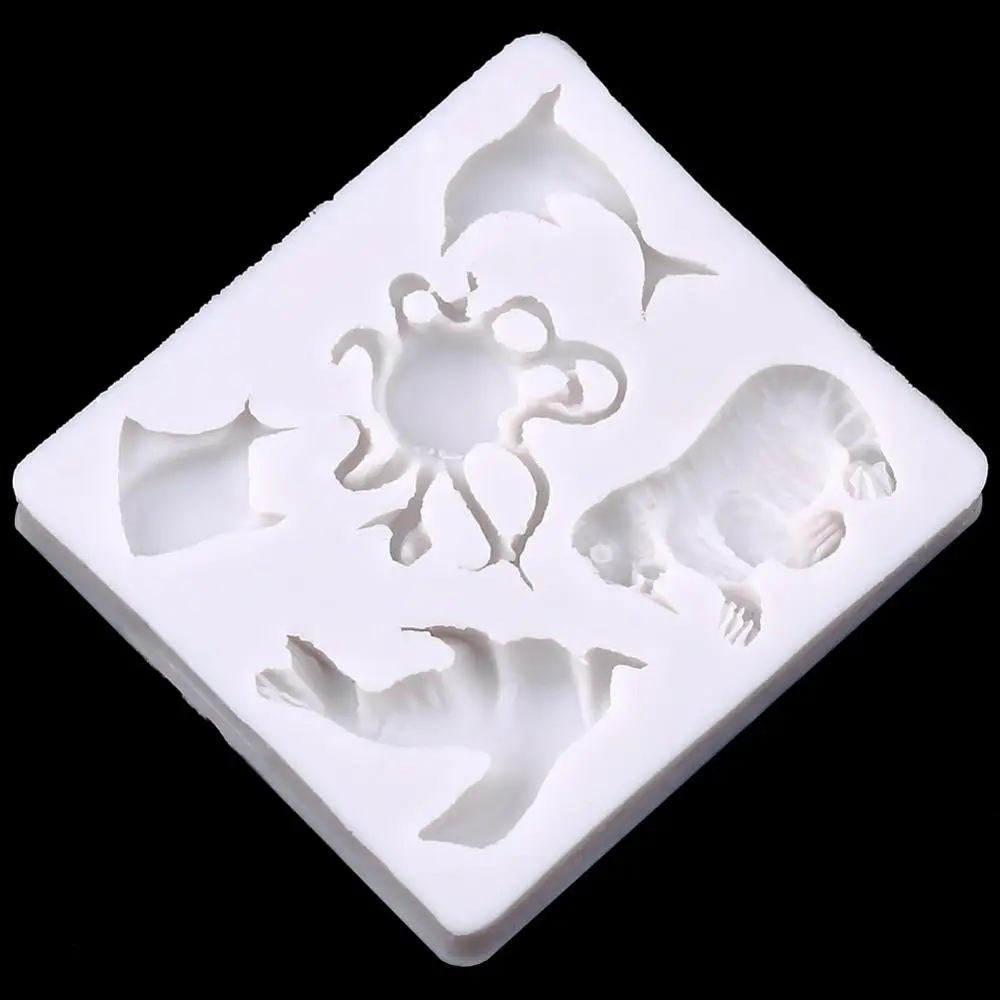 Силиконовые морская форма для выпечки в виде животного шоколад декоративная