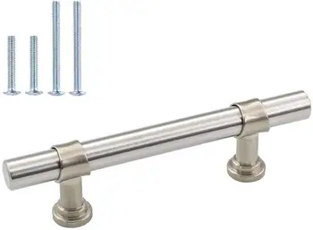 

Cabinet Handles Brushed Nickel Drawer Pulls T Bar Cabinet Pulls Modern Cabinet Hardware for Kitchen Cabinets, Cupboard Doors