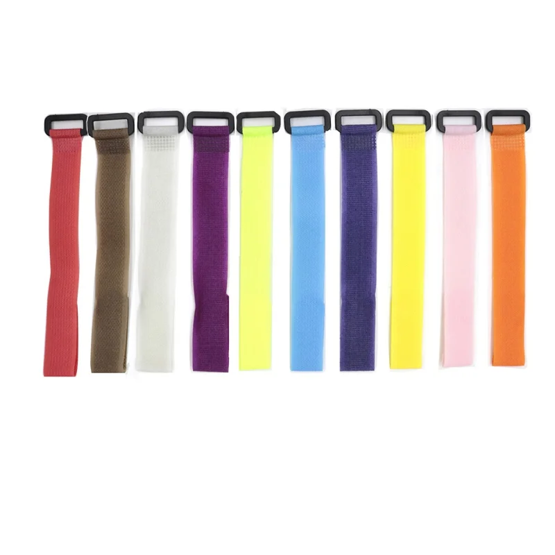 

10Pcs Fishing Rod Tie Holder Strap Suspenders Fastener Hook Loop Cable Reusable ZY01