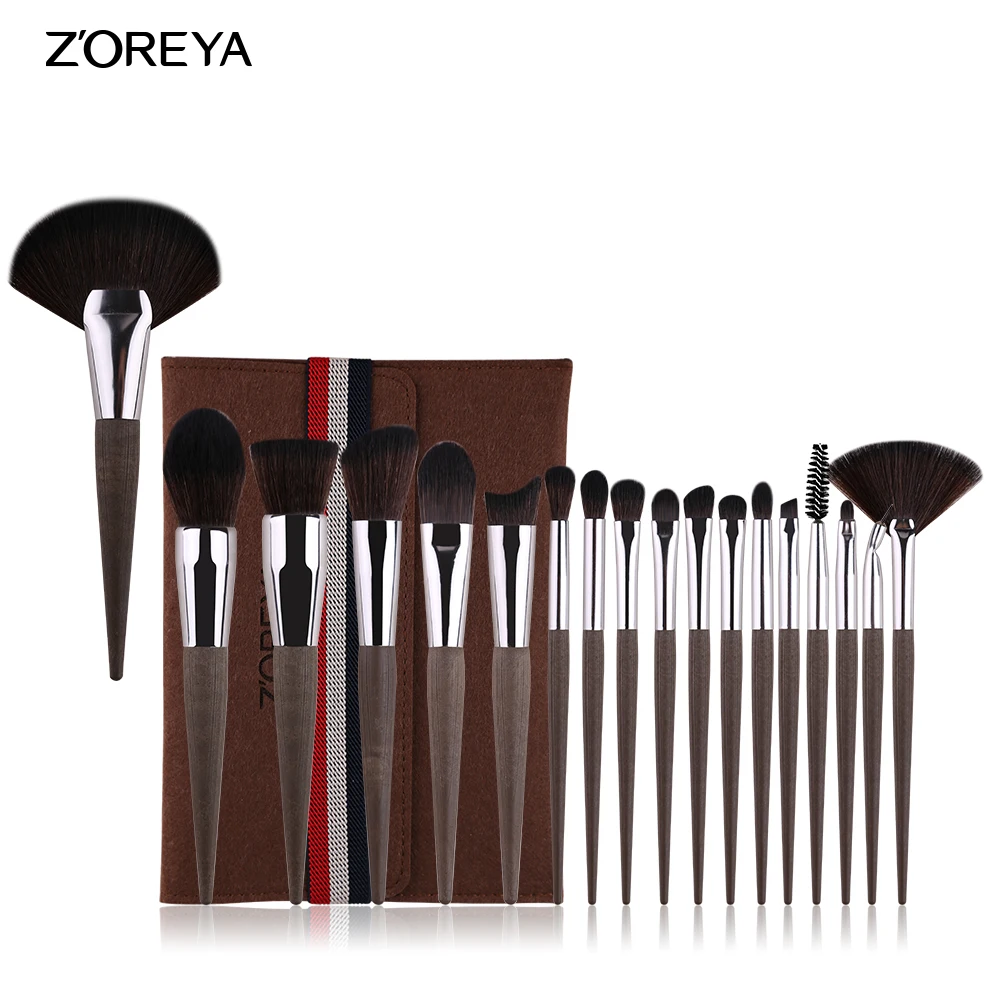 

ZOREYA Makeup Brush Set 6/12/18pcs Pro Make Up Brushes With Greate Innovation Coffee grounds handle 2019 New