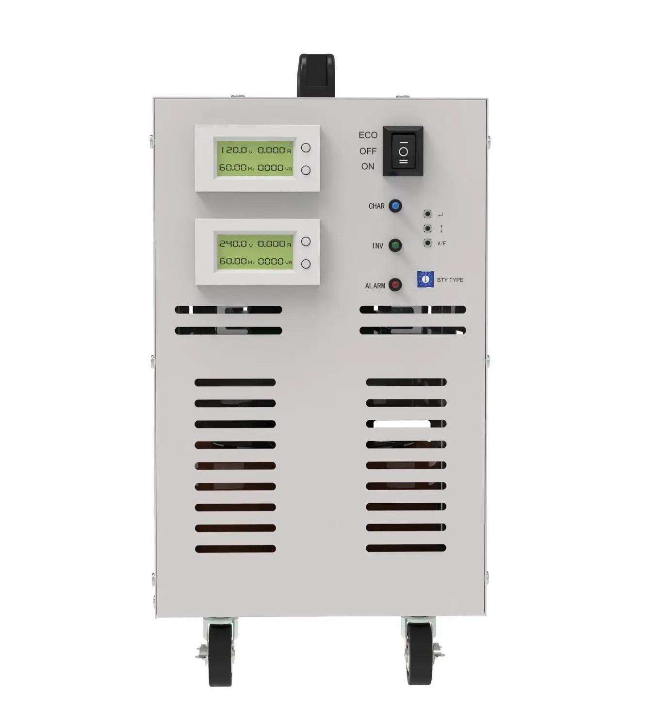 

Инвертирующий усилитель мощности, 4000 Вт, немодулированный синусоидальный сигнал, 48 В переменного тока в 120 и 240 В переменного тока, 240 В переменного тока, 60 Гц, 70 А, макс.