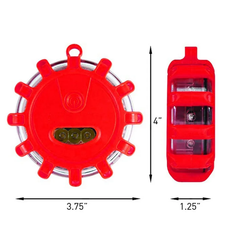 12 светодиодов авто аварийный свет, безопасность, вспышка, Красная дорога, вспышка, магнит, мигающий Предупреждение, Мини, ночные огни, придорожный диск, маяк для автомобиля