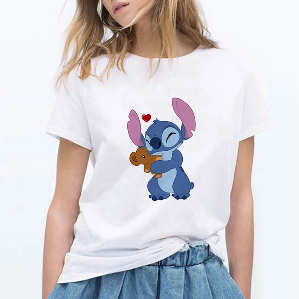 19bk539 Женская летняя одежда Kawaii высокого качества в стиле Harajuku стежка футболка с круглым вырезом и короткими рукавами Топы в Корейском стиле женская одежда - Цвет: 19bk539