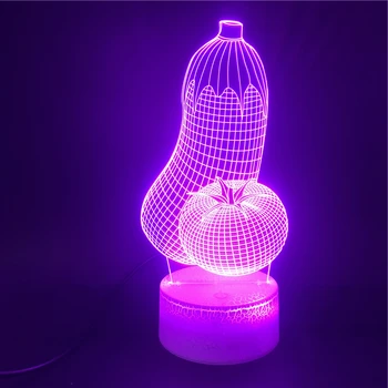 

Smart Phone Control Vegetable Eggplant and Tomato LED Night Light Touch Sensor Kids Gift Table Bright Base Colorful with Remote