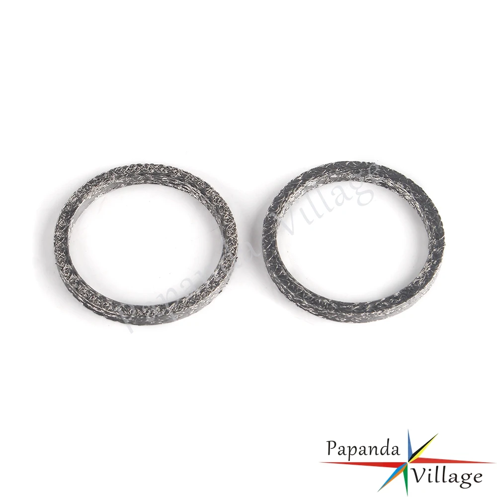 Exhaust Flat Steel Mesh Style Crush Gaskets Seals Pair Harley Twin Cam