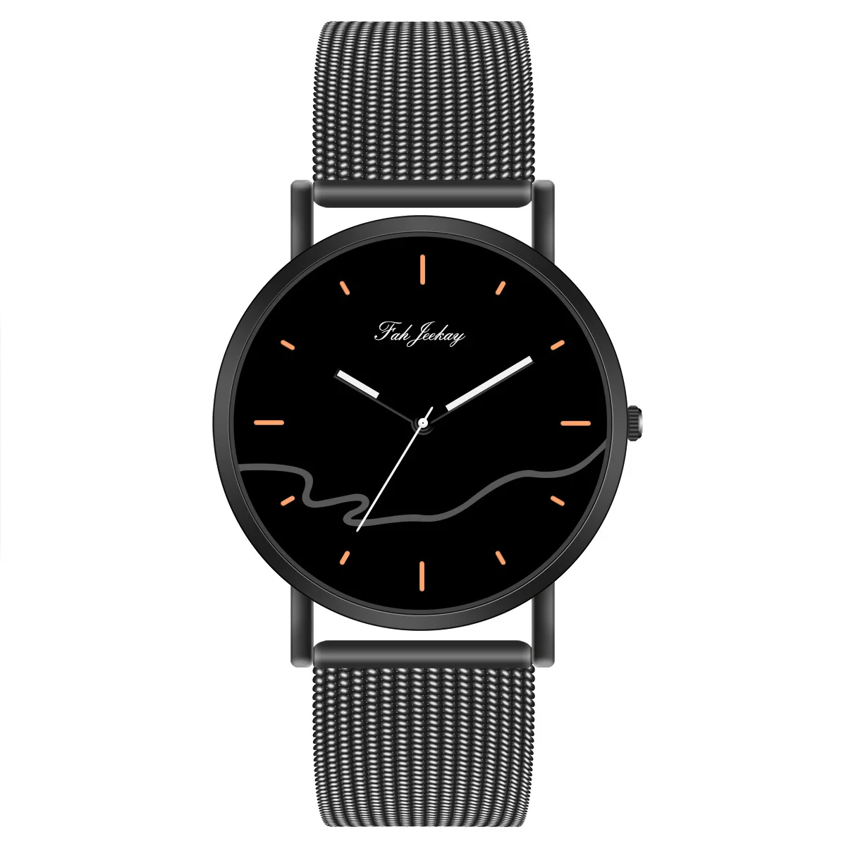

New Products Non-with Numbers Heart Leash Dial Fashion Lovers Simple Quartz Mesh Belt Watch