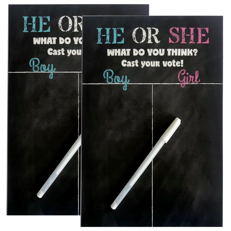 He or She Voting Board Gender Reveal Boy or Girl Cast Your Vote Chalkboard Sign Printable Gender Reveal Board Voting Board He or She