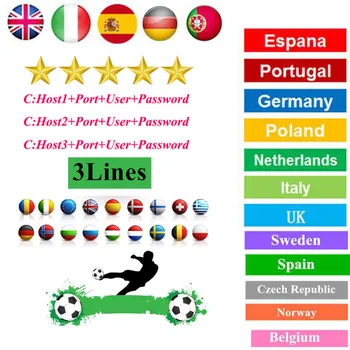 

3 C-lines Poland Cccam Cline For 1 Year Europe Portugal Spain France Czech CCAM Server For DVB S2 Satellite Receiver GTMED