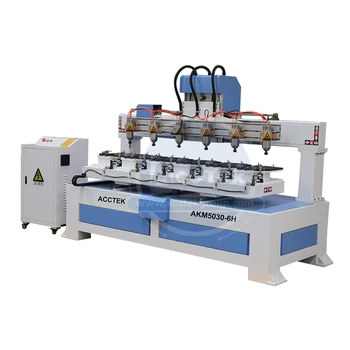 Billige Angepasst Cnc Stecher Strand Tennis SchlÀger Carving Maschine Cnc Bohren Maschine Preis AKM5030-6H