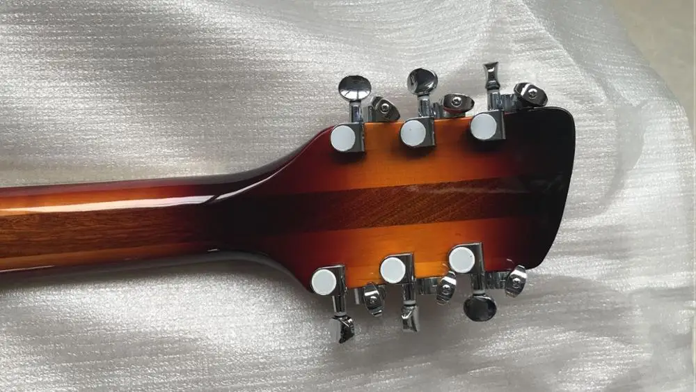 Новое поступление Rickenback 12 струнная электрогитара один кусок шеи 330 в Fireglo Sunburst 170718