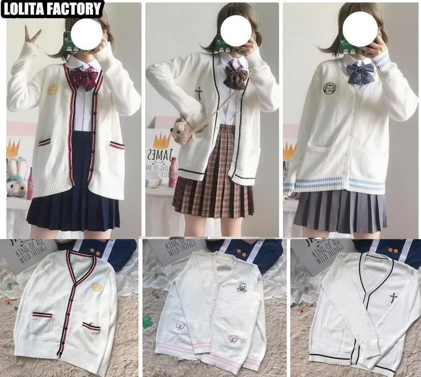 Japanese Spring and autumn JK uniform basic spring Western sweater SCHOOL UNIFORM Cardigan | Тематическая одежда и