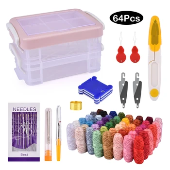 

Polyester Sewing Thread and Quilting Tools Multifunctional Sewing Supplies Kit for Machine Sewing Hand Stitching Embroidery