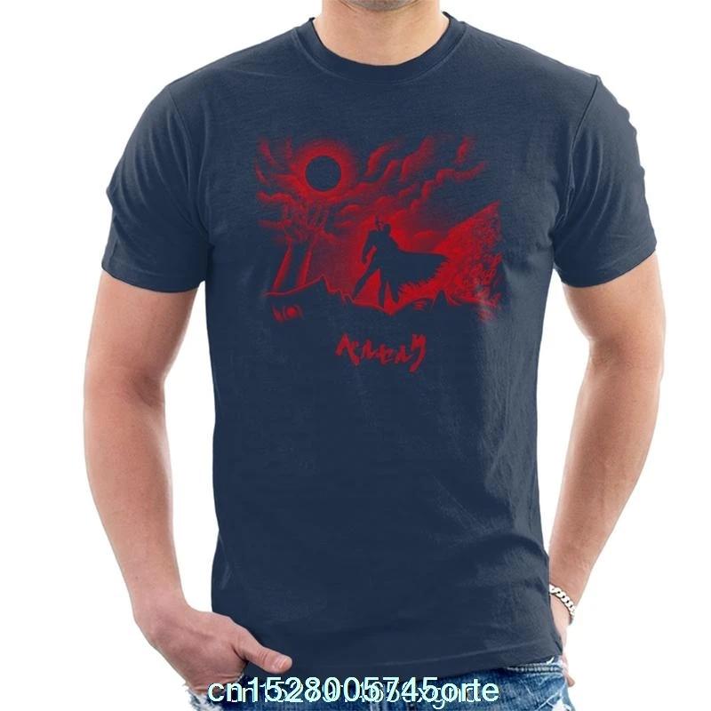 Забавная Мужская футболка с принтом 2020 camiseta Eclipse Berserk 100% хлопок Круглый ворот