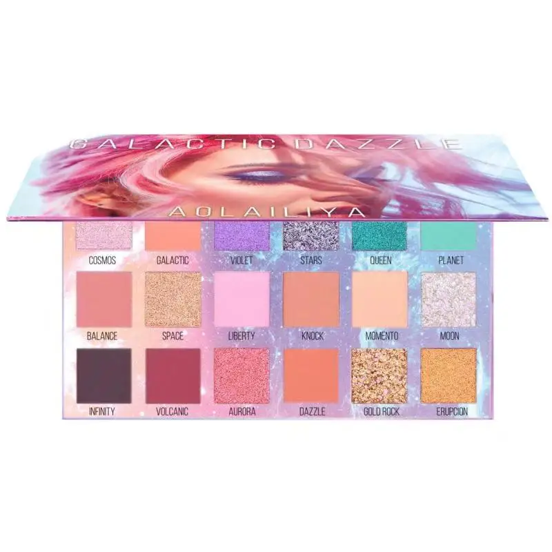 Ртутная Ретроградная палитра теней для век 18 цветов матовое стекло с