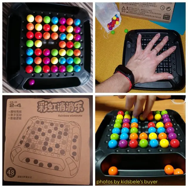 Matching Beads Board Game Educational Montessori Toy Desktop Toy Parent Child Interaction Rainbow Chess Kids Toys Chritsmas Gift 6