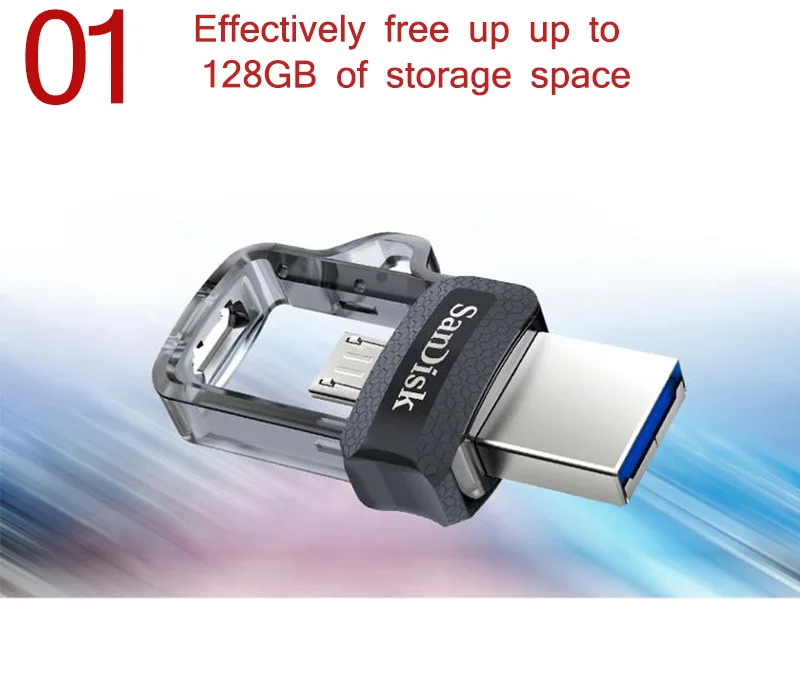 SanDisk Ultra Dual Pendrive DD3 OTG Micro USB 3,0 Flash Stick 16 ГБ 32 ГБ 64 Гб 128 ГБ 256 Гб карта памяти U диск для Android PC