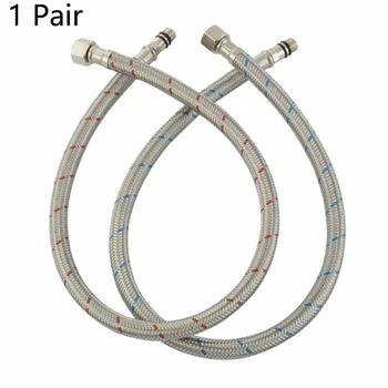 

2pcs/set Stainless Steel Flexible Connection Hose G3 / 8x M10 Water Tap Connector Pressure Pipe Gardening Supplies