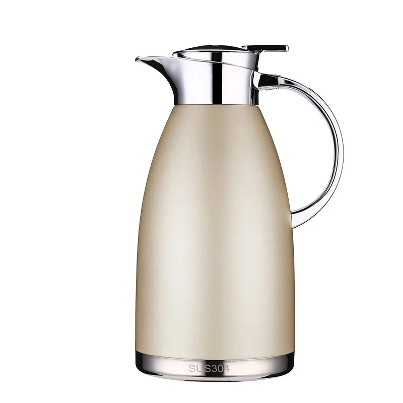 Gold 1.8L FSILE Thermo Jug Thermal Carafes Stainless Steel 64 Ounce Large Travel Bottle Vacuum Insulated - Цвет: Gold 1.8L