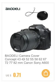 BAODELI фильтр для объектива Nd 2 4, 8 фильтр 49 52 55 58 62 67 72 77 82 мм для Камера Canon T6 M50 77d Nikon D3500 sony X3000 A6000 Запчасти