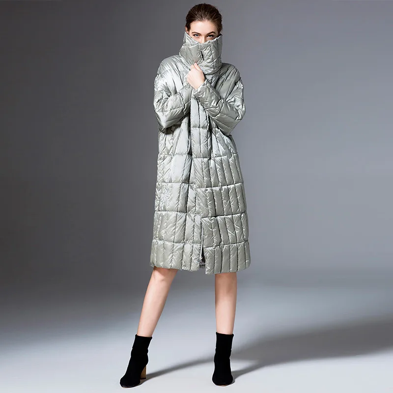 

2020 Winter Duck Down Jacket Women Long Ultra Light Down Coat Puffer Jacket Oversize Down Jackets for Women 1807002 KJ2807