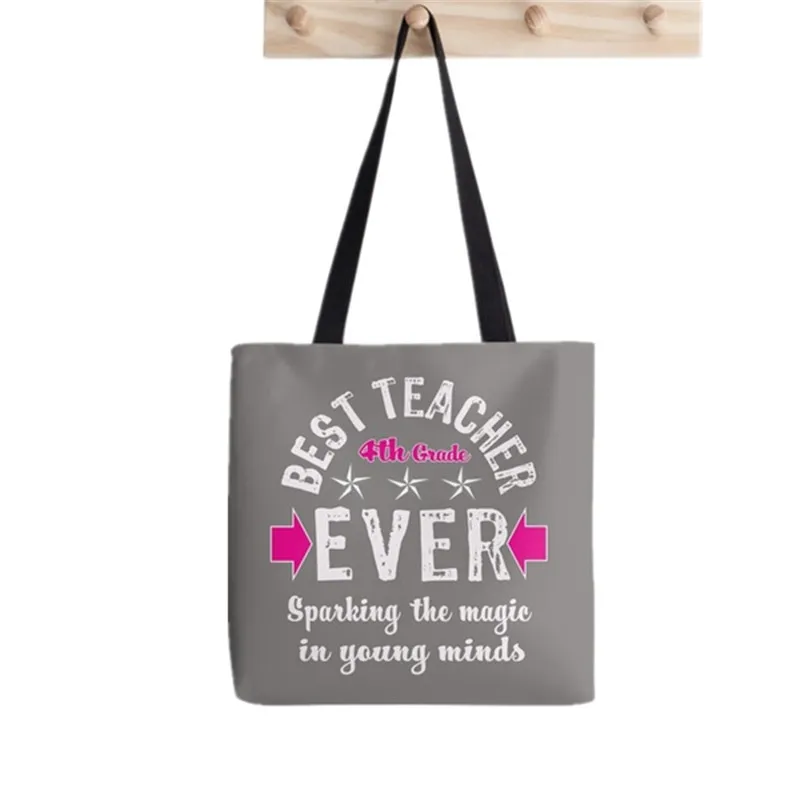 2021 Shopper Teacher coffee Printed Tote Bag women Harajuku shopper Funny handbag girl Shoulder shopping  Lady Canvas Bag