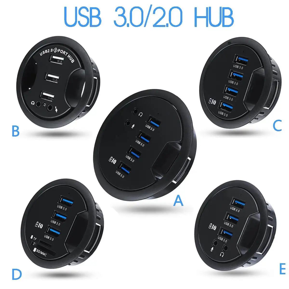 5 типов устройств для зарядки в настольные концентраторы USB 3,0/2,0 концентратор адаптер для Macbook внешний стерео звук комбинированный зарядный ридер карта