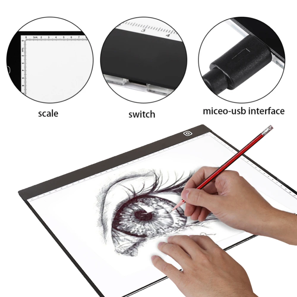 Доска для рисования и рисования, светодиодный стол, 3rd gear, Затемняющая Шкала 4 W, планшет для рисования, художественные принадлежности и графический планшет