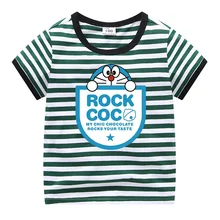 Humen/детская одежда; коллекция года; новые летние товары; детская рубашка в полоску; Универсальная футболка с круглым вырезом для больших мальчиков; модная футболка с короткими рукавами