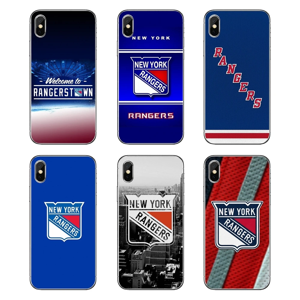 Soft Transparent Shell Covers For iPod Touch iPhone 4 4S 5 5S 5C SE 6 6S 7 8 X XR XS Plus MAX Ice Hockey new york Rangers |