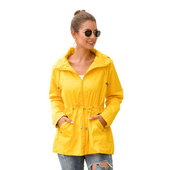 

AIFEIYIYI Plus Size Women Clothes 2019 Waterproof Windproof Regenjas Shorts Coat Surchemise Femme Abrigo Mujer