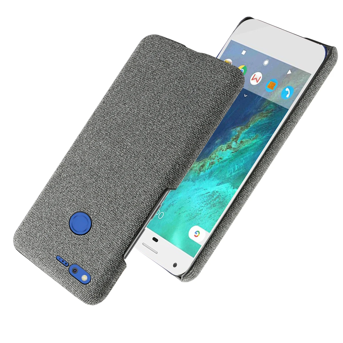 Для Google Pixel XL чехол для задней панели Ультратонкий Жесткий ПК Тканый дизайн защита от царапин противоударный телефон простой стиль ультра скраб