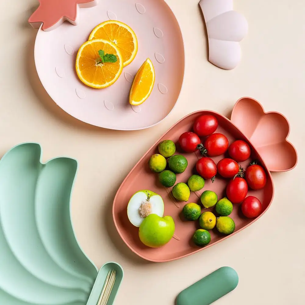 Фрукты с узором из облаков PP конфеты тарелки для закусок безопасная посуда детей