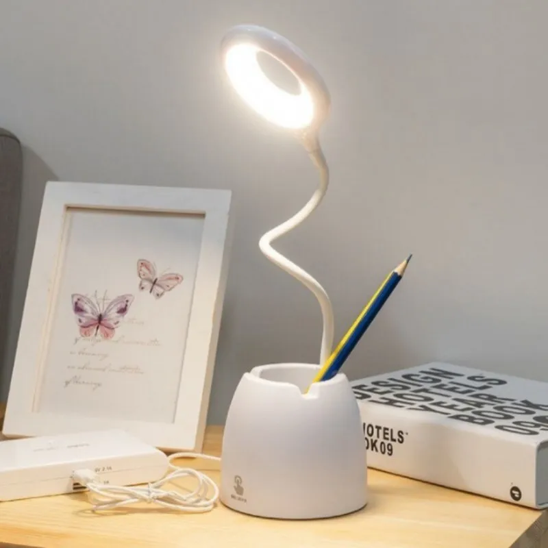 Table Lamp Leds USB Touch Night Light Stepless Dimming Desk Light Eye Protection Learning Multi-Function Bracket Pen Holder star night light Night Lights