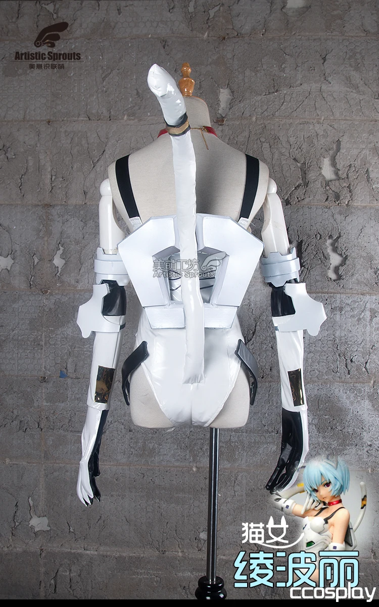 EVA Ayanami Rei/маскарадный костюм, костюм кошки на Хэллоуин, перчатки+ носки+ повязка на руку+ шея+ уши+ броня+ костюм, размеры s, m, l