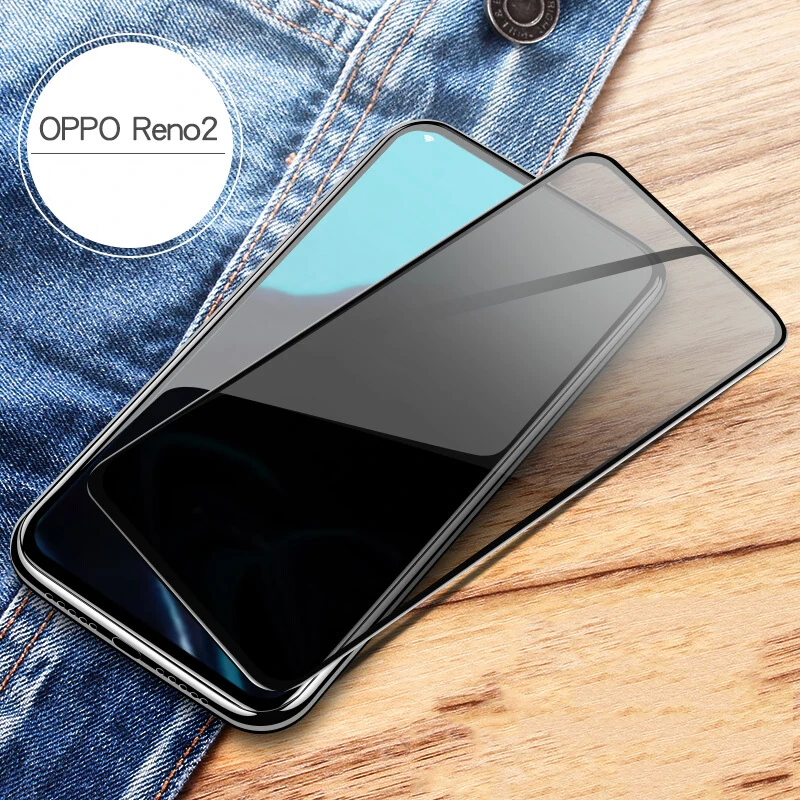 

For OPPO Reno 2 Privacy Anti Spy Tempered Glass Screen Protector For OPPO Reno2 Full Cover Black Edge Anti-Spy 6.5 inch Glass