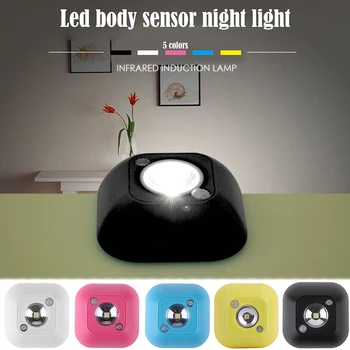 

Mini LED Light With Motion Sensor Night Lamp Novelty Light Control Wireless Infrared Motion For Bedroom Hallway Stair Cabinet