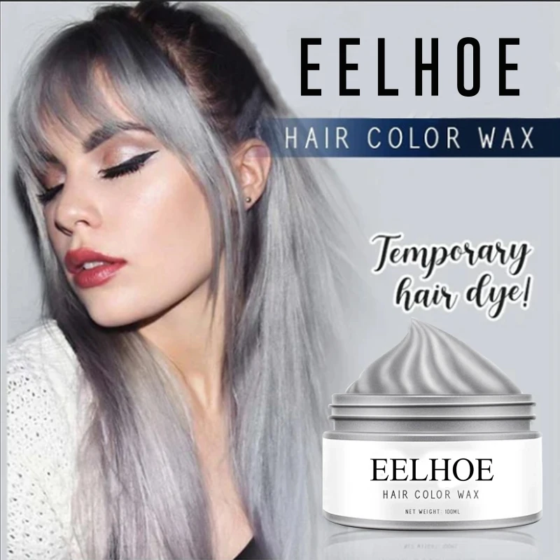 Eelhoe Silver Styling Hair Coloring Cream Hair Mud Disposable Hair Cream  For Women And Men Hair Wax Tslm1 - Hair Color - AliExpress
