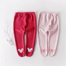 Милые длинные штаны на осень и зиму для малышей, Новорожденные малыши, Детские хлопковые леггинсы, брюки PP WT910