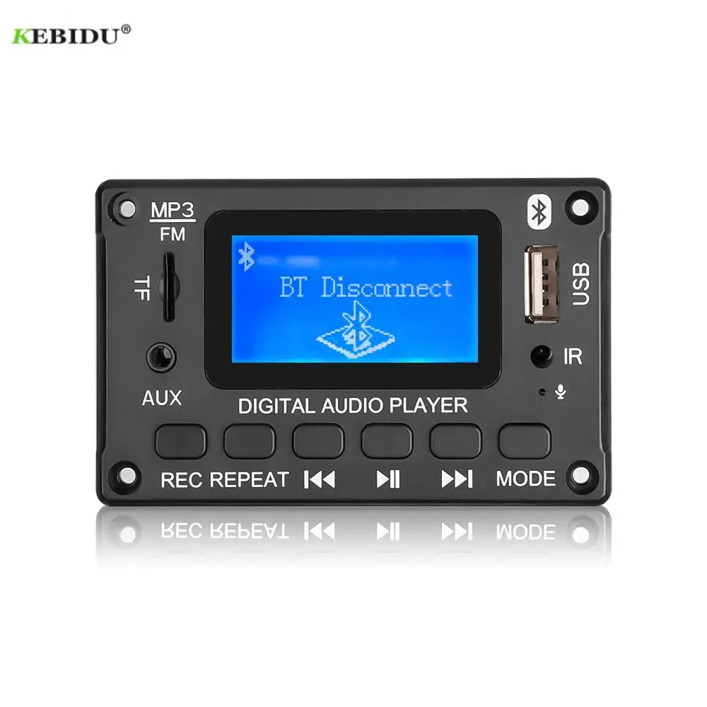 5 в 12 В MP3 декодер плата Bluetooth Автомобильный плеер USB модуль записи FM AUX радио с