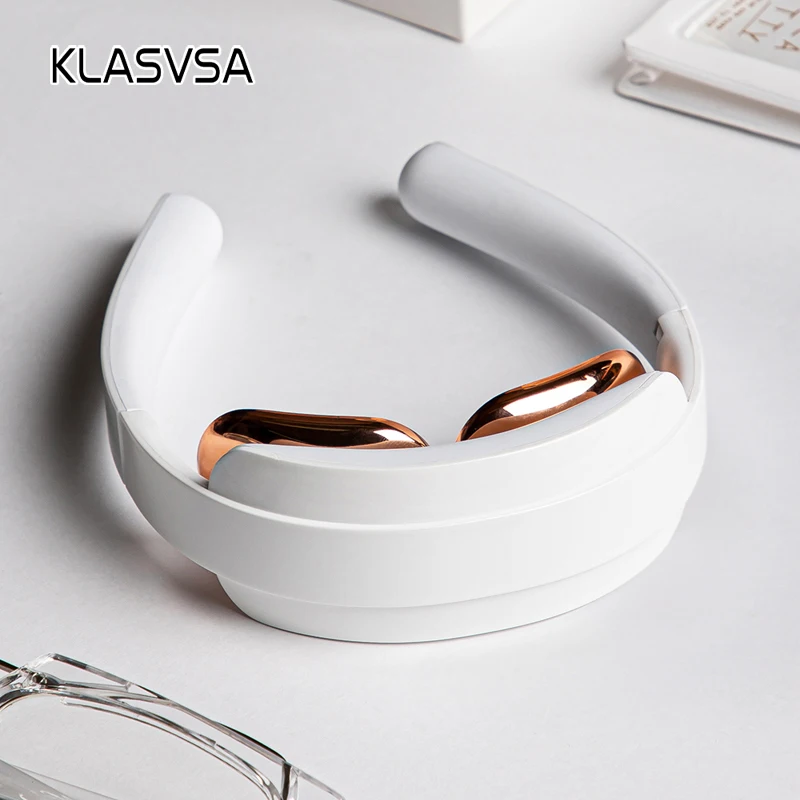 MiNi Neck Massager Electric Pulse Heated Smart Portable Wireless Neck Massager Electric Massage Travel Home Office Massage Relax