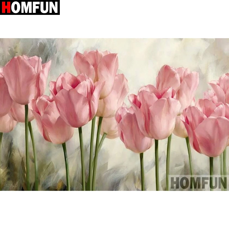Алмазная 5D картина HOMFUN для творчества Цветочный пейзаж живопись вышивка